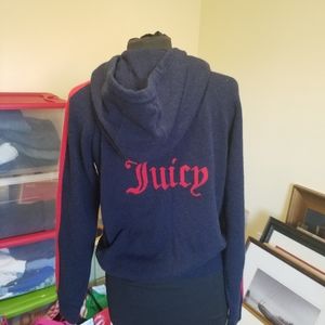 Juicy navy cashmere zip up